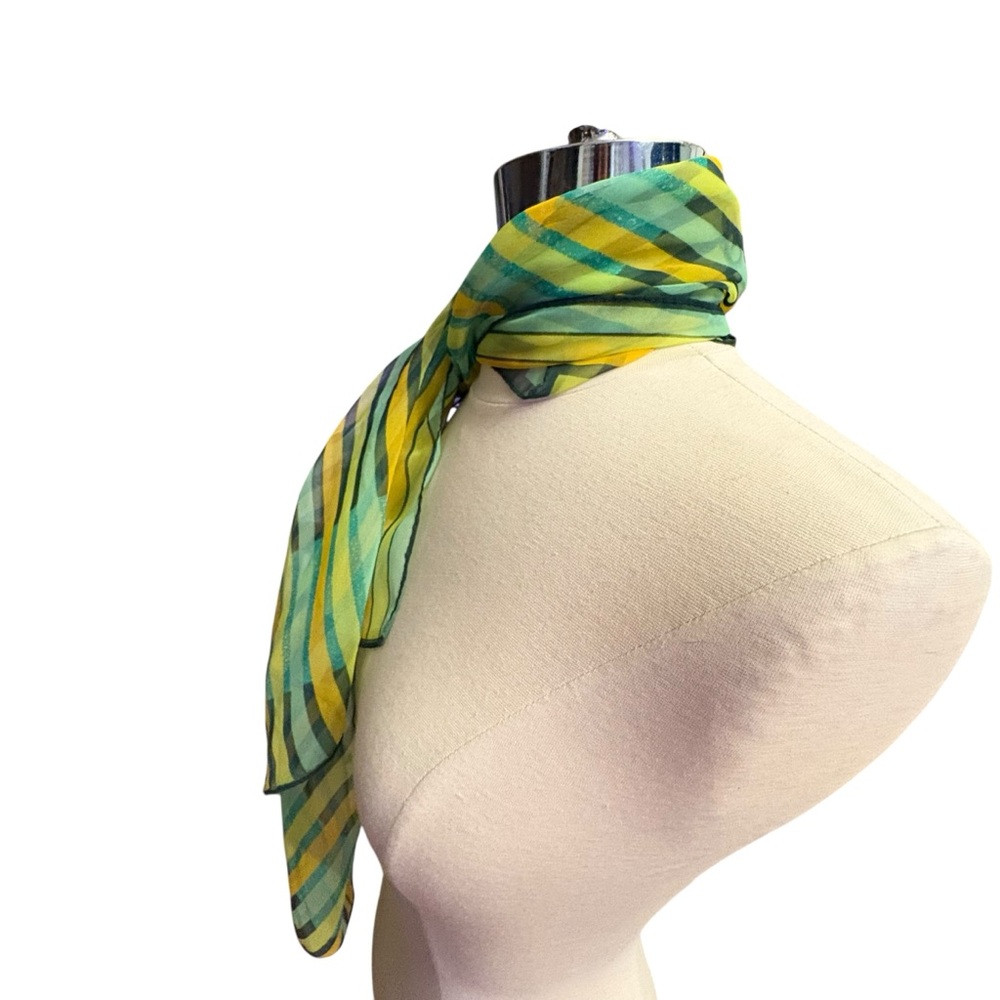🔴5 for $40 SALE! 
Vintage Multi Colored Square Polyester Scarf - Picture 11 of 11